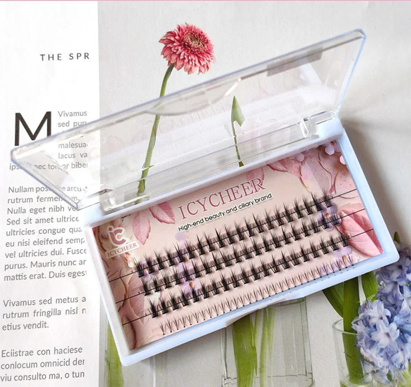 Description Picture 3 of itemMakekup Tools Individual Eyelashes Clusters False Eyelashes Eyelash Extension Natural 3D Pre-fan Soft Fluffy Handmade