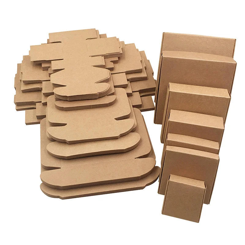 Description Picture 2 of item10pcs Multi Size Cute Square Kraft Packaging Box Wedding Party Favor Supplies Handmade Soap Chocolate Candy Gift Box