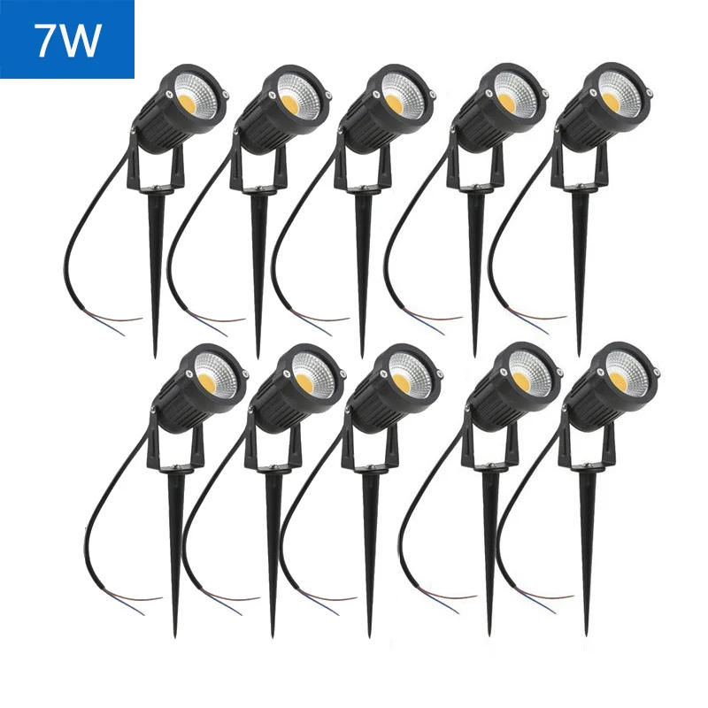 Description Picture 5 of itemOutdoor LED Garden Lights IP65 Waterprof 7W 10W Lawn Lamp 220V110V24V12V Landscape Spike Bulb Garden Path Spotlights Aluminium