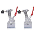 2pcs Metal Toggle Clamp Quick Toggle Release Horizontal Clamps Tool GH-201B Workshop Quick Clamps Tools Galvanized Iron Locking