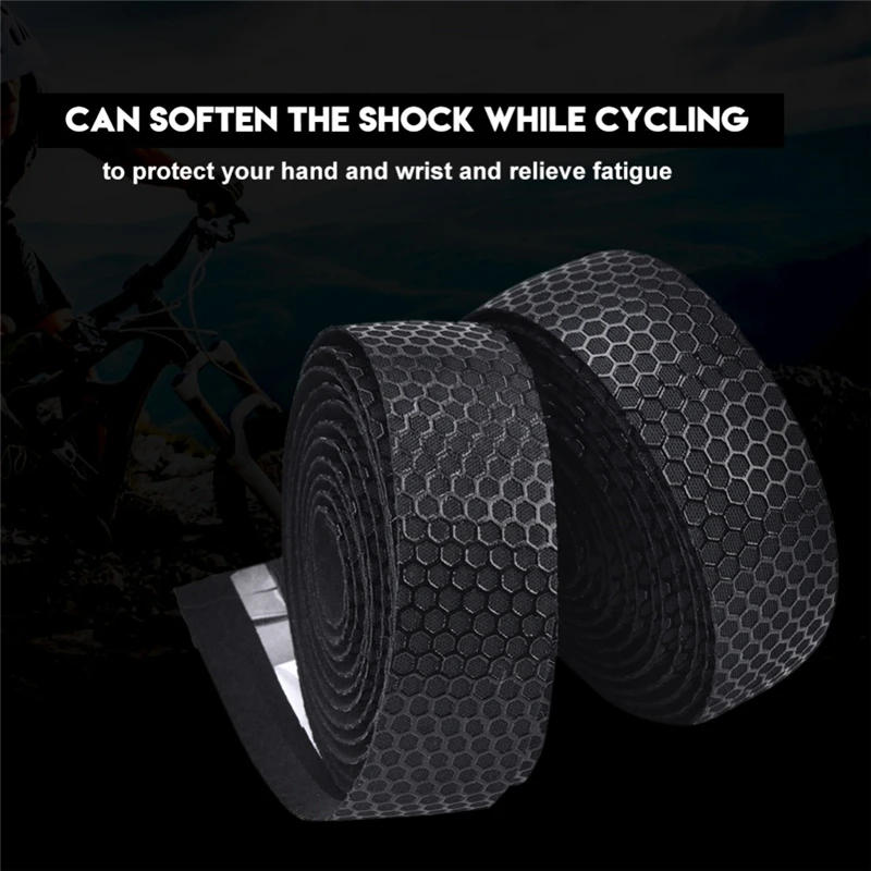 Description Picture 5 of itemESLNF Bicycle Handlebar Tape Road Bike Bar Tape PU Bike Handlebar Tape Cycling Damping Anti-Vibration Wrap Bike Accessories