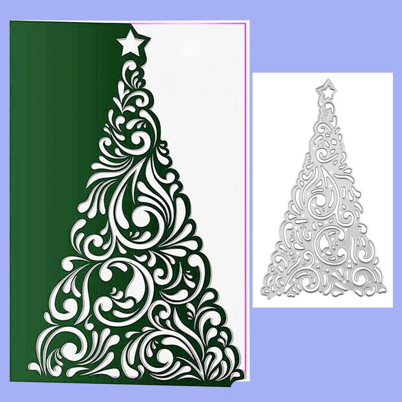 Description Picture 2 of itemChristmas Tree Edge Metal Steel Frames Cutting Dies DIY Scrap Booking Photo Album Embossing Paper Cards Making