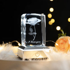 3D Crystal Square Lamp 80 Crystal Globes Touch Sensitive 6 Flashing Patterns White Light Elegant Double Square Lamp Base