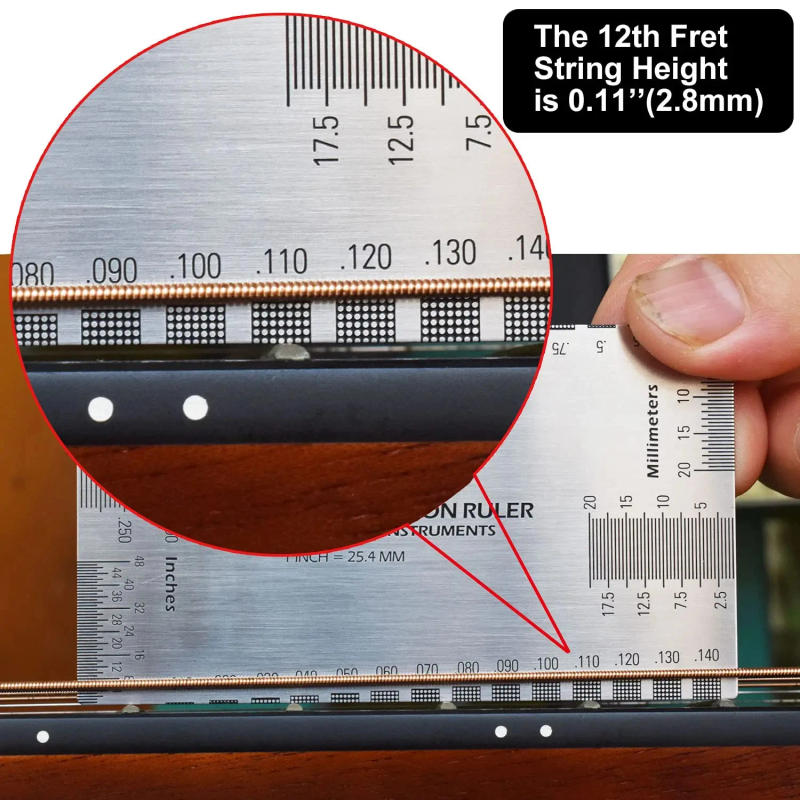 Description Picture 6 of itemMiwayer String Action Ruler Gauge,Guitar Repairing Tool for Luthier,Fit for Guitar,Ukulele,Bass,Banjo,Mandolin