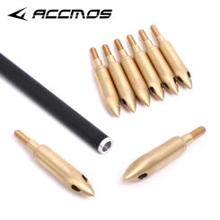 3/6pcs ID6.2mm Gold Whistle Broadhead Copper Arrowheads Arrow Point Tips For Arrow shaft  DIY Accessory