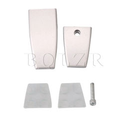 BQLZR Clip Clamp Holder Bracket for Office Screens Glass L Shape Alloy Silver