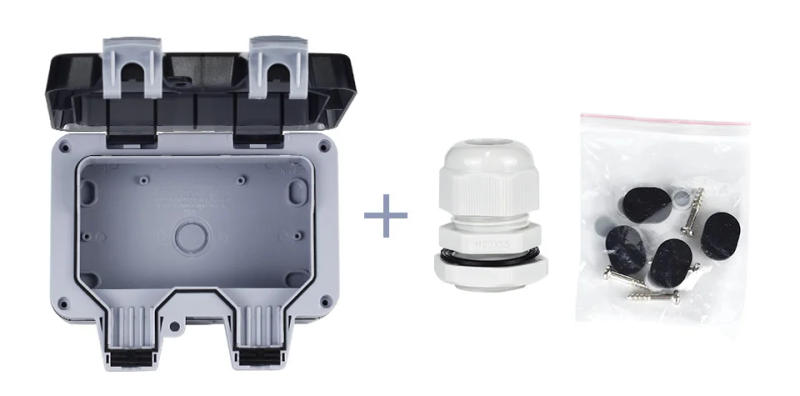 Description Picture 5 of itemVISWE Waterproof outdoor plug Rainproof Weaterproof IP66 Box 86*86mm EU Electrical sockets Garden and Courtyard