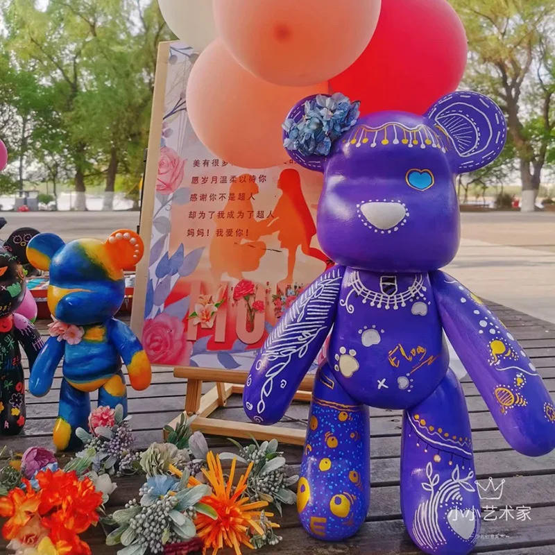 Description Picture 6 of itemAcrylic Paints Set Fluid Bear White Embryo Craft DIY Material Kits Colouring Dolls Boys and Girls Toys Art Creation Supplies