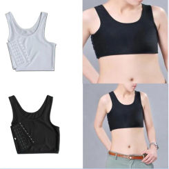 Summer Chest Binder Underwear Tank Tops Bandage Trans Breathable Side Hook Bustier Bra Breathable Yoga Exercising Sleeveless Top
