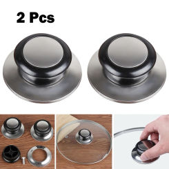 2pcs Replacement Knob Handle For Glass Lid Knob Handle Stainless Steel Pot Pan Cover Cookware Handle Accessories Kitchen Tools