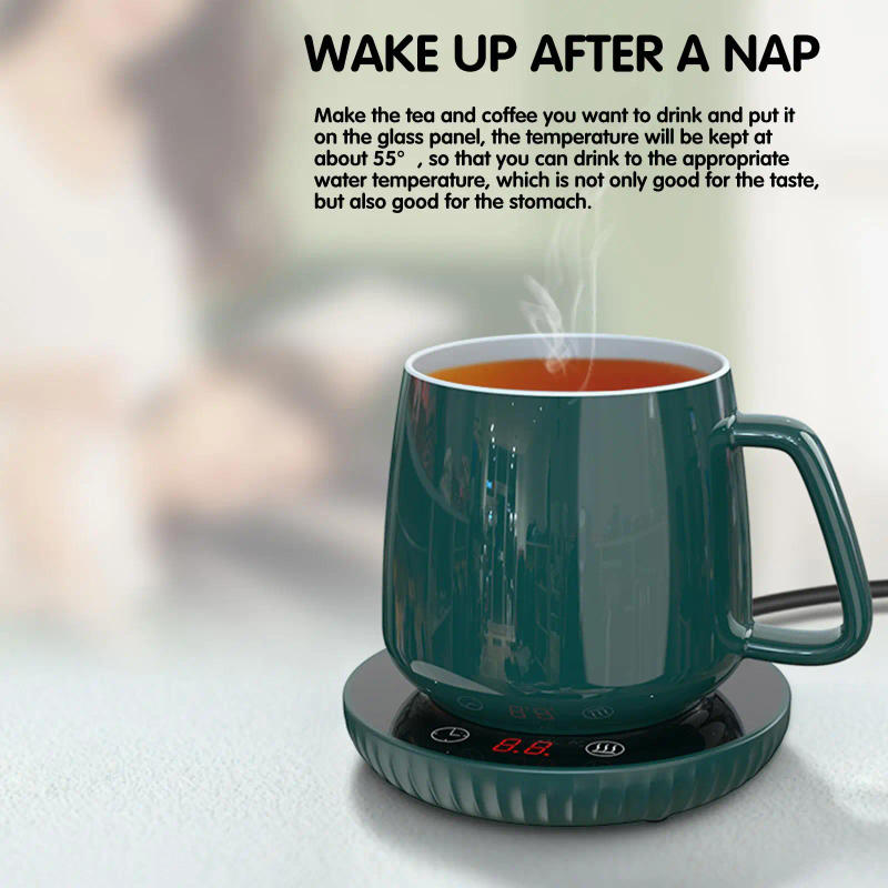 Description Picture 5 of itemMug Cup Warmer Coffee Milk Tea Water Cup Heating Electric Touch Pad Temperature Adjustable Hot Tea Maker Heater Warmer EU Plug