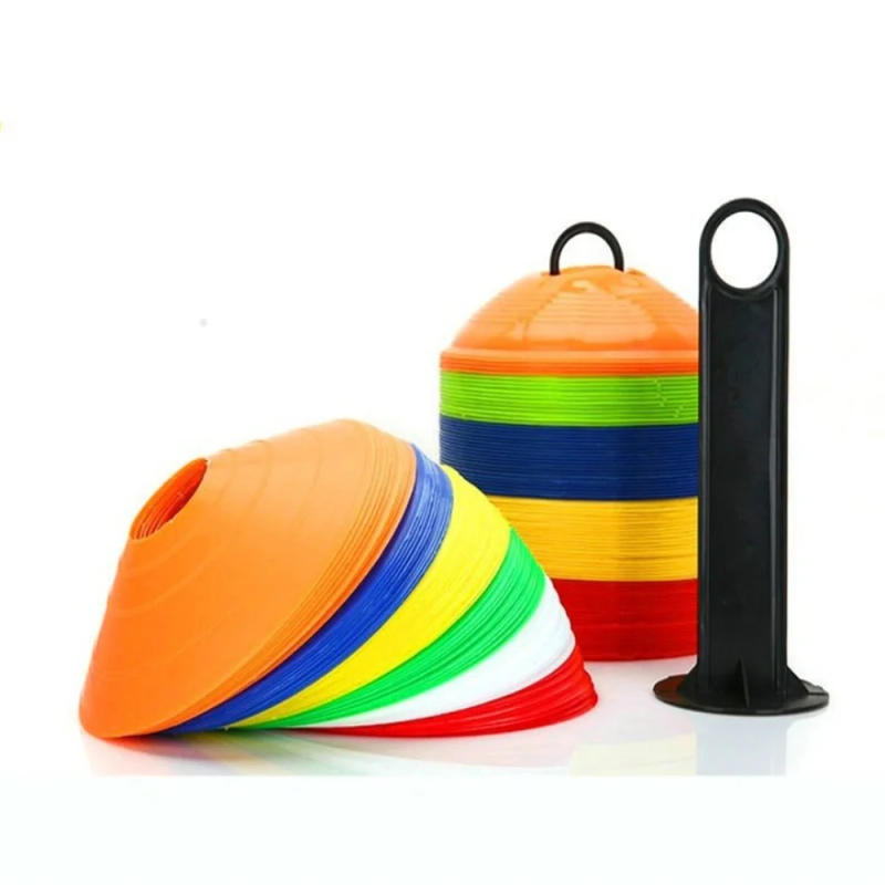 Description Picture 3 of item10Pcs Agility Disc Cone Set Multi Sport Training Space Cones With Plastic Stand Holder For Soccer Football Ball Game Disc