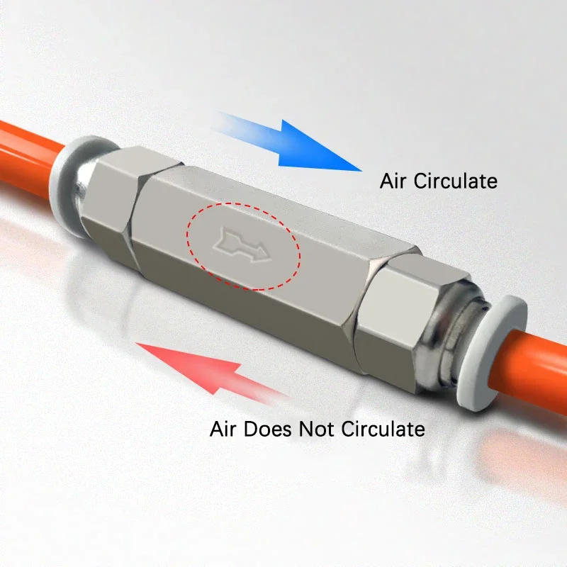 Description Picture 3 of itemPneumatic Check Valve CV01 CV02 CV03 CV04 One Way Valve Air Gas Single Way Brass Valve Air Compressor Pipe Fitting Adapter