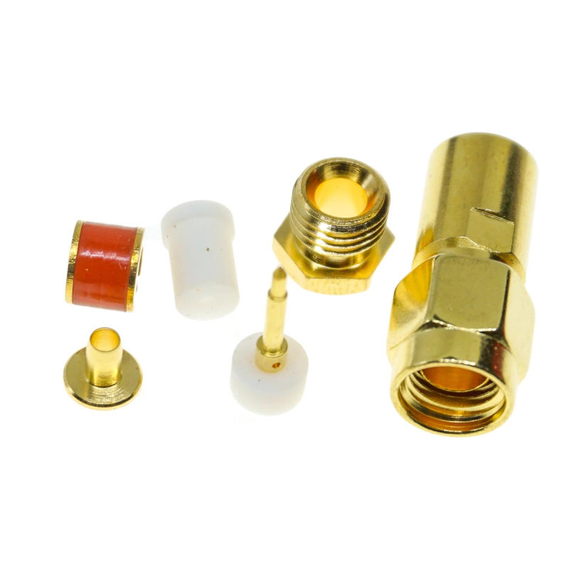 Description Picture 4 of item1Pcs 1Pcs Connector SMA Male Plug Clamp RG174 RG316 LMR100 Cable Straight RF Coaxial Wire Terminals