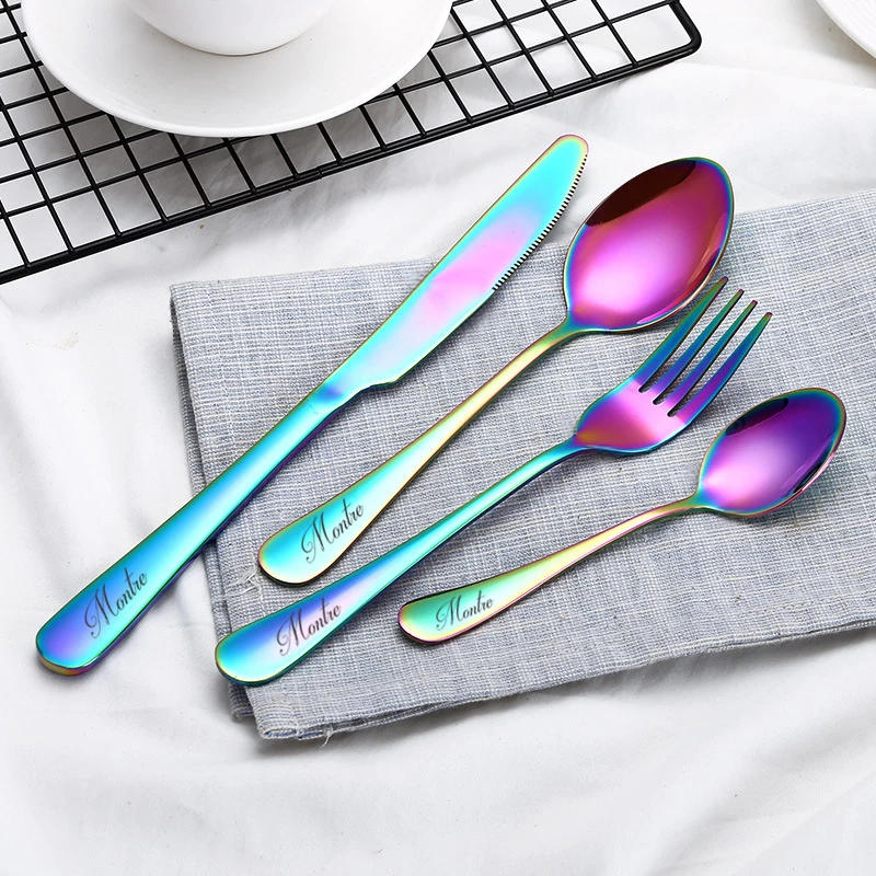 Description Picture 3 of itemCustom Fork Spoon Knife Set Dinnerware Utensil Party Wedding Gift for Her Him Girlfriend Wife Cutlery Stainless Steel Engraved