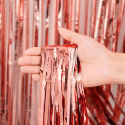 Cheap as a Party Metallic Tinsel Foil Fringe Curtains Backdrop for Birthday New Year Eve Party Photo Wedding Decor