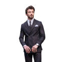 Dark Gray Stripes Mens Suits for Formal Ocassion 2 Pieces Jacket+Pants Office Clothing Tuxedo Business Custom Made