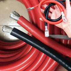 2AWG 35mm2 Battery Terminal Silicone Cable Battery Test Lead Clip Electrical Jumper Wire Cable Clamp for Car Black+Red