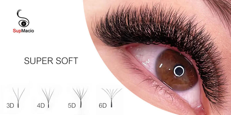 Description Picture 2 of itemSupmacio Yy Eyelashes 07 Fios Lash Y Shaped C/D Curl Yy Lash Extensions Mix Y-Lash 2d Volume Eyelashes In Y Blister