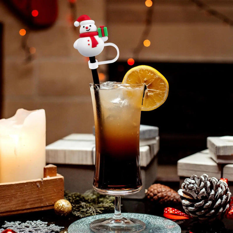 Description Picture 6 of item6Pcs 10mm Christmas Straw Covers Cap for Stanley Cup Tumblers Accessories, Reusable Straw Cap Stopper for Straws Tip Lids