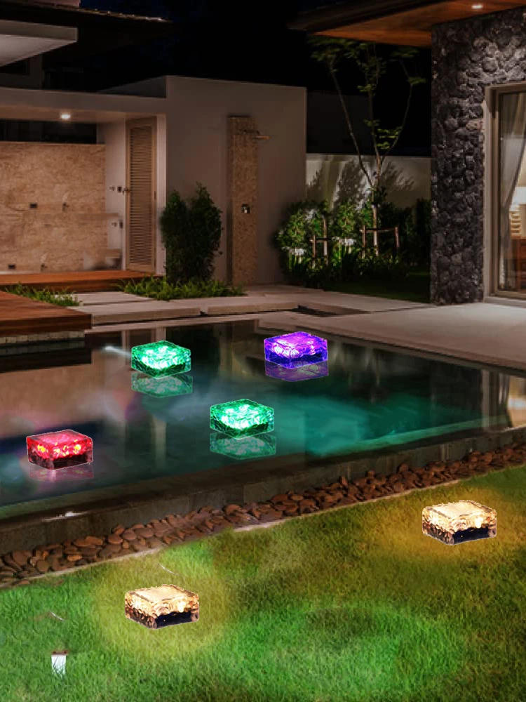 Description Picture 4 of itemSolar Underground Lamp Cube Outdoor Waterproof Path Stair Step LED Sunlight Garden Yard Pathway Party Decor Underground Lamp