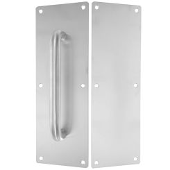 Cabinets Door Knobs Push-pull Handle Accessory Attachment Plate 30X10CM Closet Silver for Composite Man
