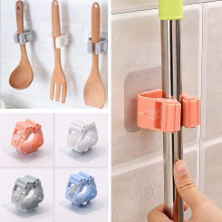 Wall Mounted Mop Organizer Holder Mop Clip Brush Broom Hanger Storage Rack Kitchen Tool Bathroom Accessories Hanging Pipe Hooks