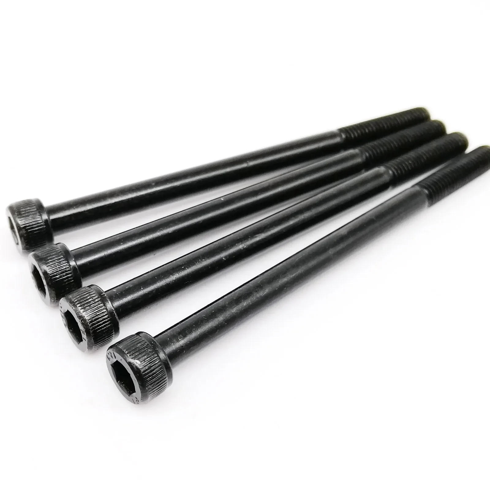 Description Picture 4 of item10pcs M3 M4 M5 M6 M8 Black Grade 12.9 Steel Lengthened Long Allen Hexagon Hex Socket Cap Head Screw Bolt Half Thread L=30-100mm