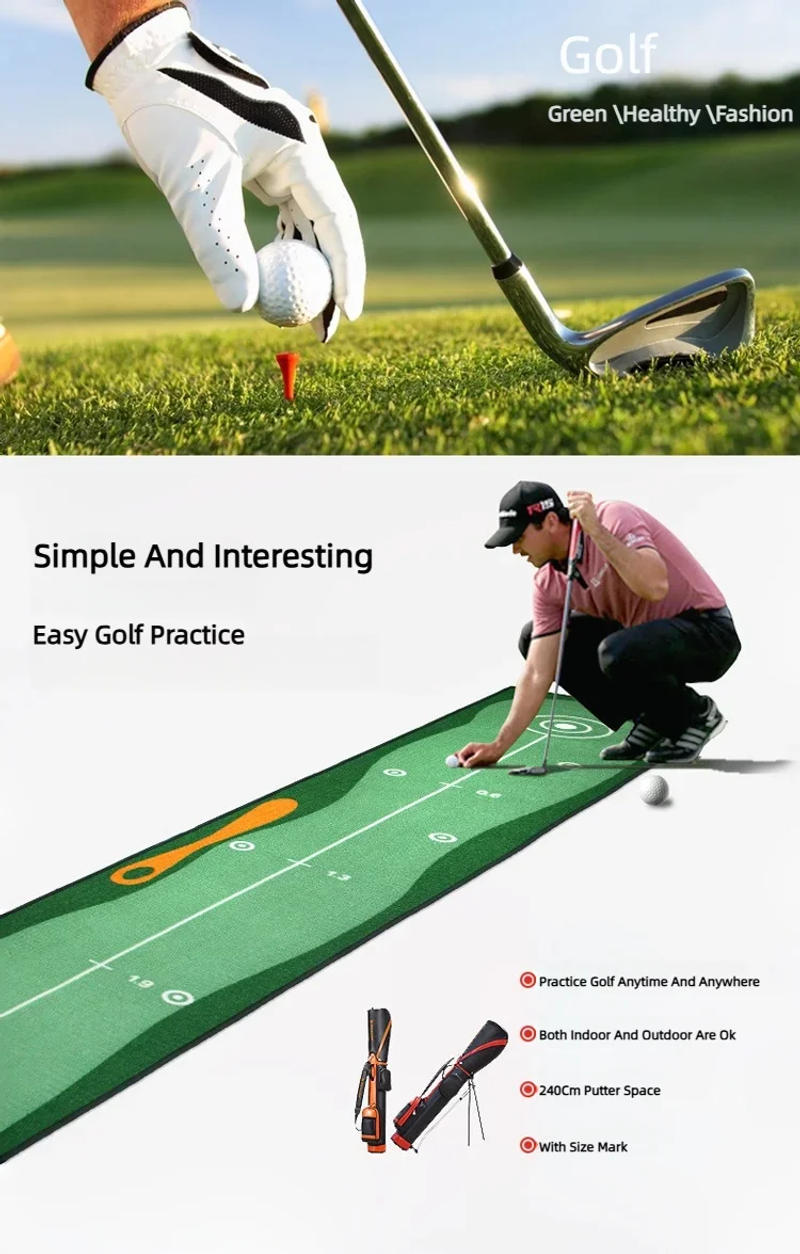 Description Picture 3 of itemGolf Carpet Putting Mat Indoor Outdoor Training Putting Practice Golf Green Fairway Pad Washable Anti-Slip 50X300cm JH1041