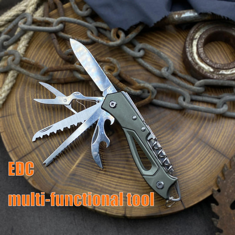 Description Picture 2 of itemSwiss multi-tool folding knife, portable multi-purpose army knife pocket EDC pocket knife, outdoor camping scissors saw