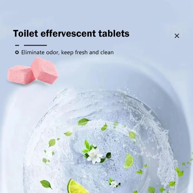 Description Picture 2 of item1/5Pcs Automatic Toilet Cleaning Effervescent Tablet Toilet Cleaner Deodorant Remover Urine Stain Dirt Home Batnroom Cleaning