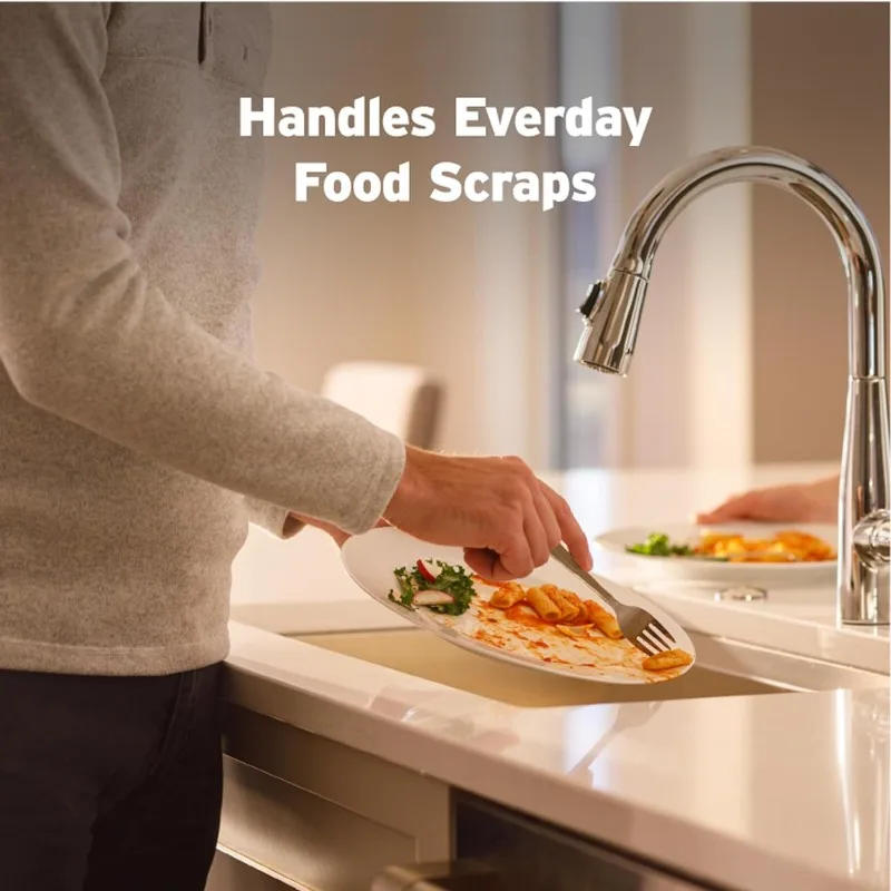 Description Picture 4 of itemInSinkErator Badger 5 Garbage Disposal, Standard Series 1/2 HP Continuous Feed Food Waste Disposer, Black, Set of 1