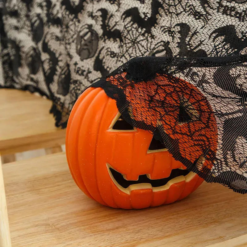 Description Picture 5 of item1PCS Halloween Bat Spider Web Tablecloth, 37*55in, Polyester Material, Suitable for Bar, Haunted House, Home Desktop Decoration