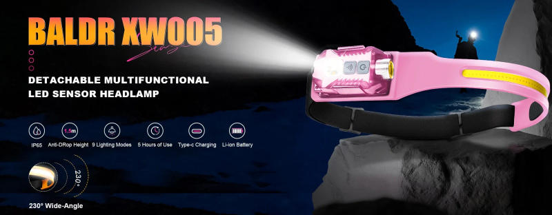 Description Picture 2 of itemBALDR 50W LED Ultra Bright Flashlight Rechargeable Dual Light Tactical Zoom Torch Outdoor Waterproof Emergency Camping Lantern