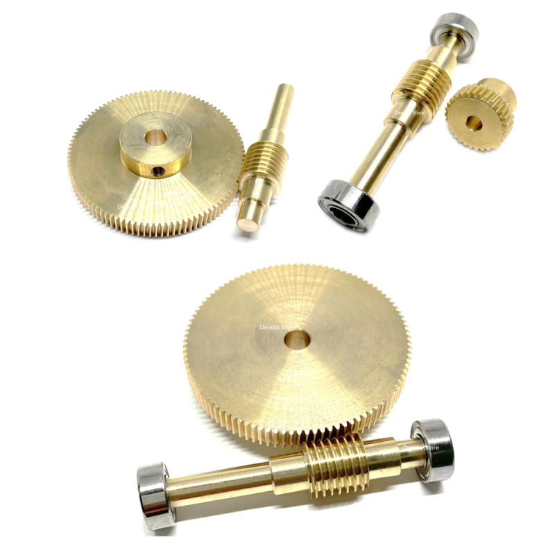 Description Picture 3 of item0.5M Precision Worm Gear Reducer 1:20/30/40/50/60/70/80/100 PTZ Reducer Turbine Cppper Bearing Parts