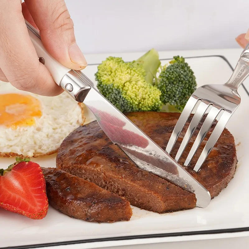 Description Picture 3 of item3pcs/set Portable Blockware Set for Children Cartoons Western Cutlery 304 Stainless Steel Knife Fork Spoon Dinner Tableware