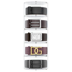 Belt Organizer, Acrylic 5 Layers Belt Case Storage Holder and Display for Accessories like Jewelry, Watch, Bracelets