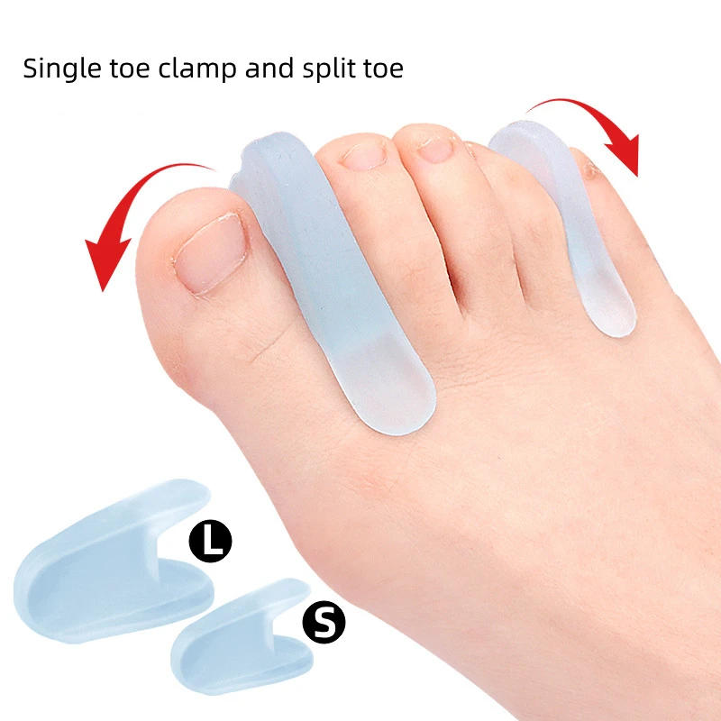 Description Picture 3 of item1Pair Silicone Thumb Orthotics Protector Foot Care Tool Gel Toe Separators Hallux Valgus Bunions Adjuster Corrector  Straighten