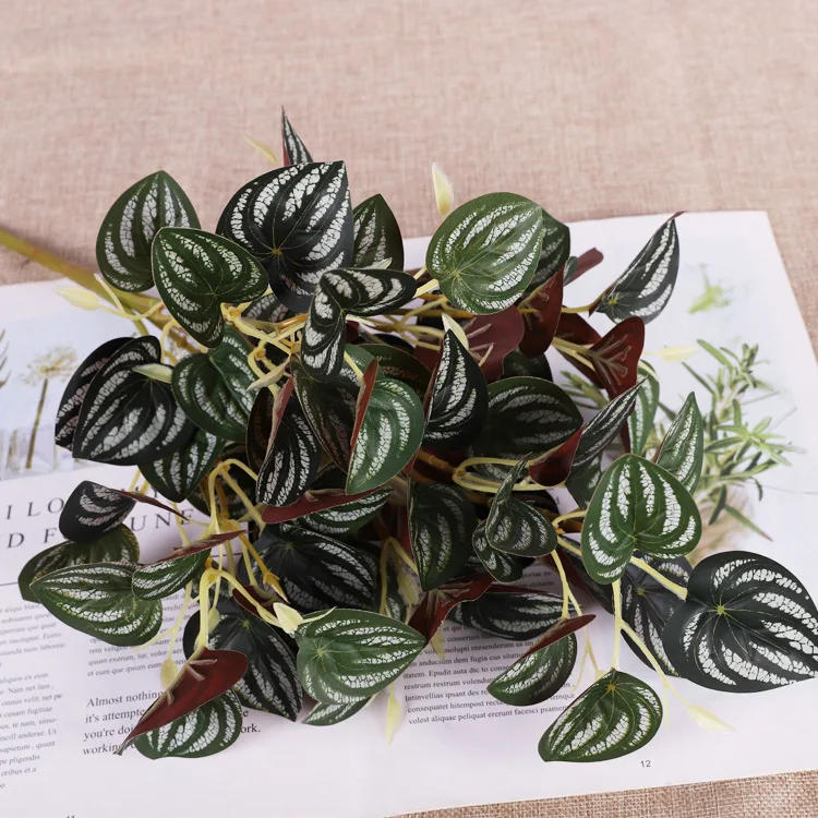 Description Picture 5 of itemArtificial Leaves Plastic Fake Plants Put Bundle Balcony Garden Decor Simulation Green Plant Leaf Wedding Decoration Flowers