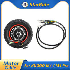 10 Inch Motor Cable for KUGOO M4 / M4 Pro Electric Scooter Hall Senor Connector Kickstand 250w 350w 500w Motor Wire Repair Parts