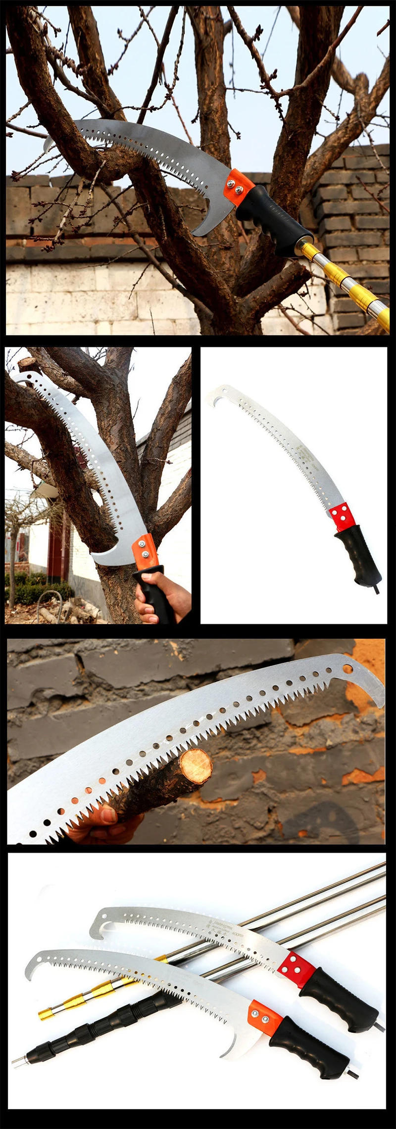 Description Picture 6 of itemTelescopic Pole Saw Reciprocating High Branch Shear Multifunctional Stainless Steel High Saw Resin Garden Fruit Tree Garden Tool