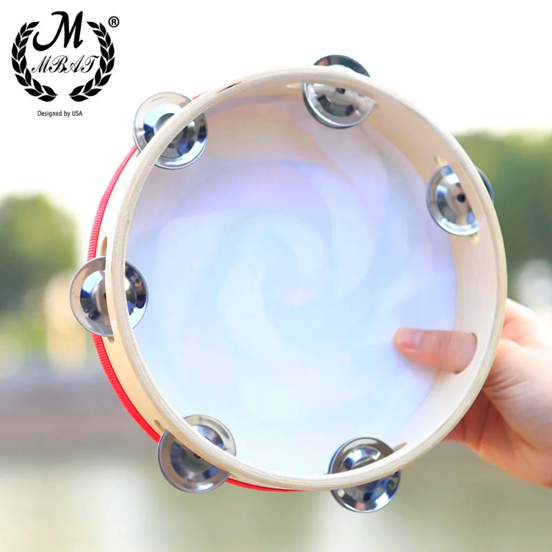 Description Picture 4 of itemM MBAT 8 Inch Tambourine Colorful Lollipop Hand Held Tambourine Hand Drum Percussion Musical Instrument Children Kids Toy Gifts