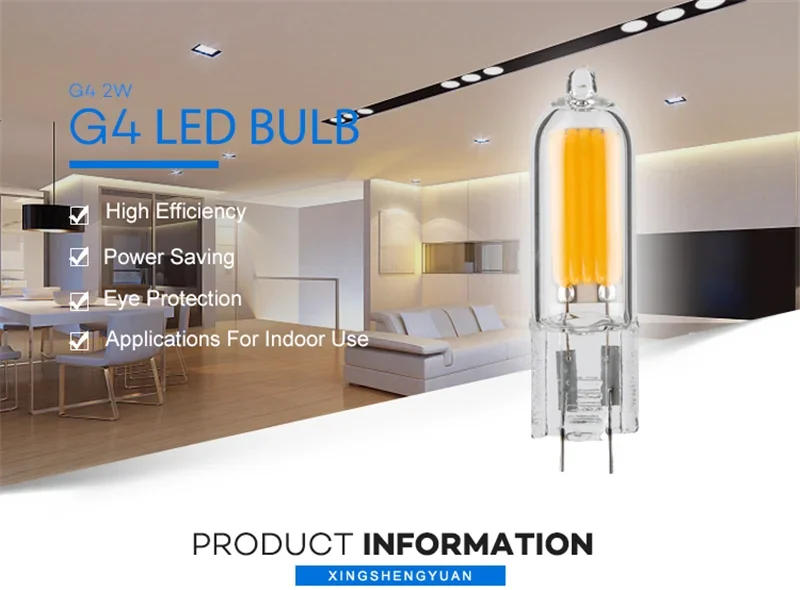 Description Picture 2 of item10PCS 6W 9W 12W G4 LED COB Bulb 12V 220V Glass LED G4 Light bulb 360 Beam Angle Replace Halogen Lamp for Chandelier Spotlight