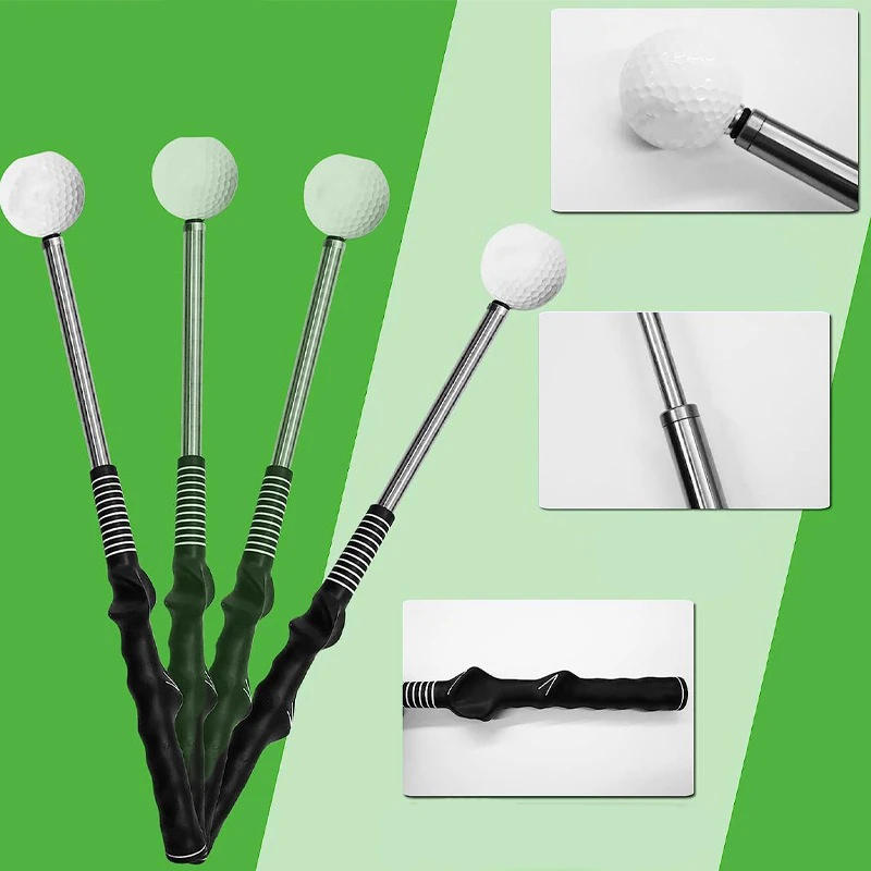 Description Picture 3 of itemGolf Swing Trainer Beginner Alignment Gesture Correct Wrist Golf Swing Practice Stick Retractable Practice Golf Training Aids