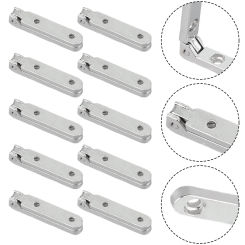 Furniture Spring Hinge Hardware Silver Support Hinge With 40 Pcs Screws Wooden Box 10 Pieces 30x30mm Accessories