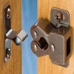 2 Pcs Door Stop Closer Stoppers Damper Buffer Magnet Cabinet Catches for Wardrobe Hardware Furniture Fittings Home Improvement