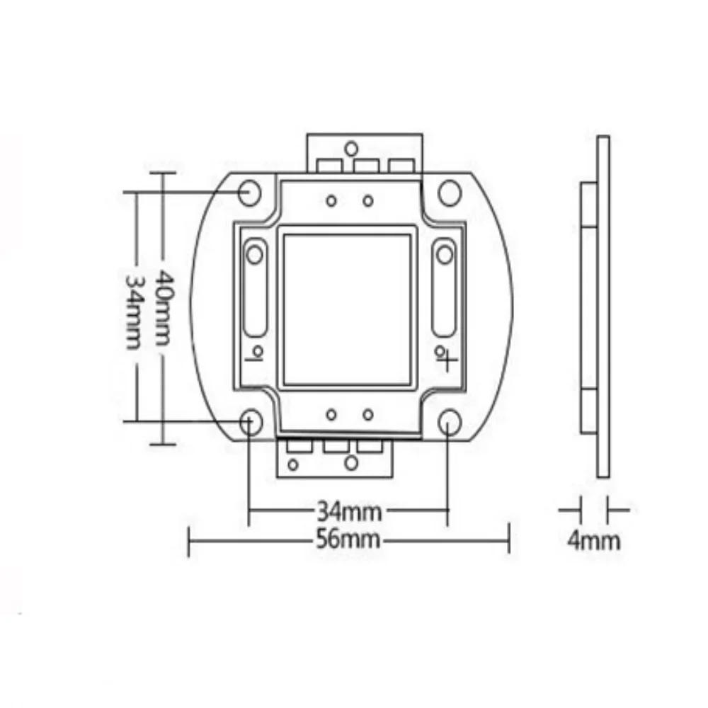 Description Picture 4 of item50W 12V High Power UV Purple LED 395nm Ultraviolet Bulbs Lamp Light Beads Diode for DIY