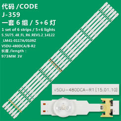 Applicable to Samsung UA48JU6400 light strip V5DU-480DCA 480DCB-R1 BN96-34793A 794A