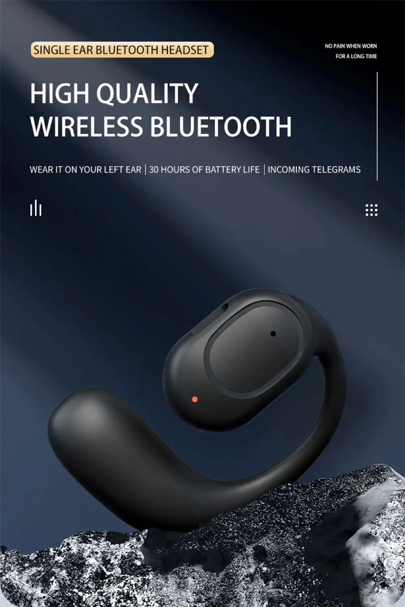 Description Picture 2 of itemBluetooth 5.4 Earphones Wireless Ear Clip Bluetooth Headphones Sports Earbud with Microphone HiFi Stereo Headset for Huawei