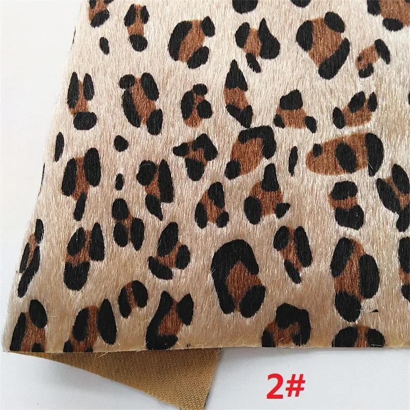 Description Picture 4 of itemLeopard Printed Synthetic Leather Sheets Immitation Fur Fabric with Printed Leopard Dots Pattern Glitter For DIY 21x29CM Y331